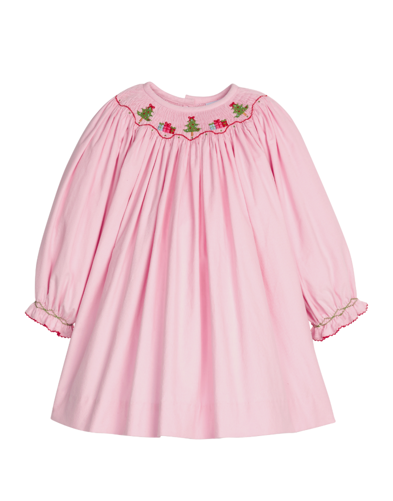 Little English Smocked Bishop Dress - Holly Days