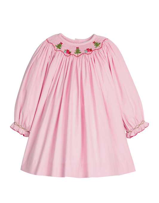 Little English Smocked Bishop Dress - Holly Days