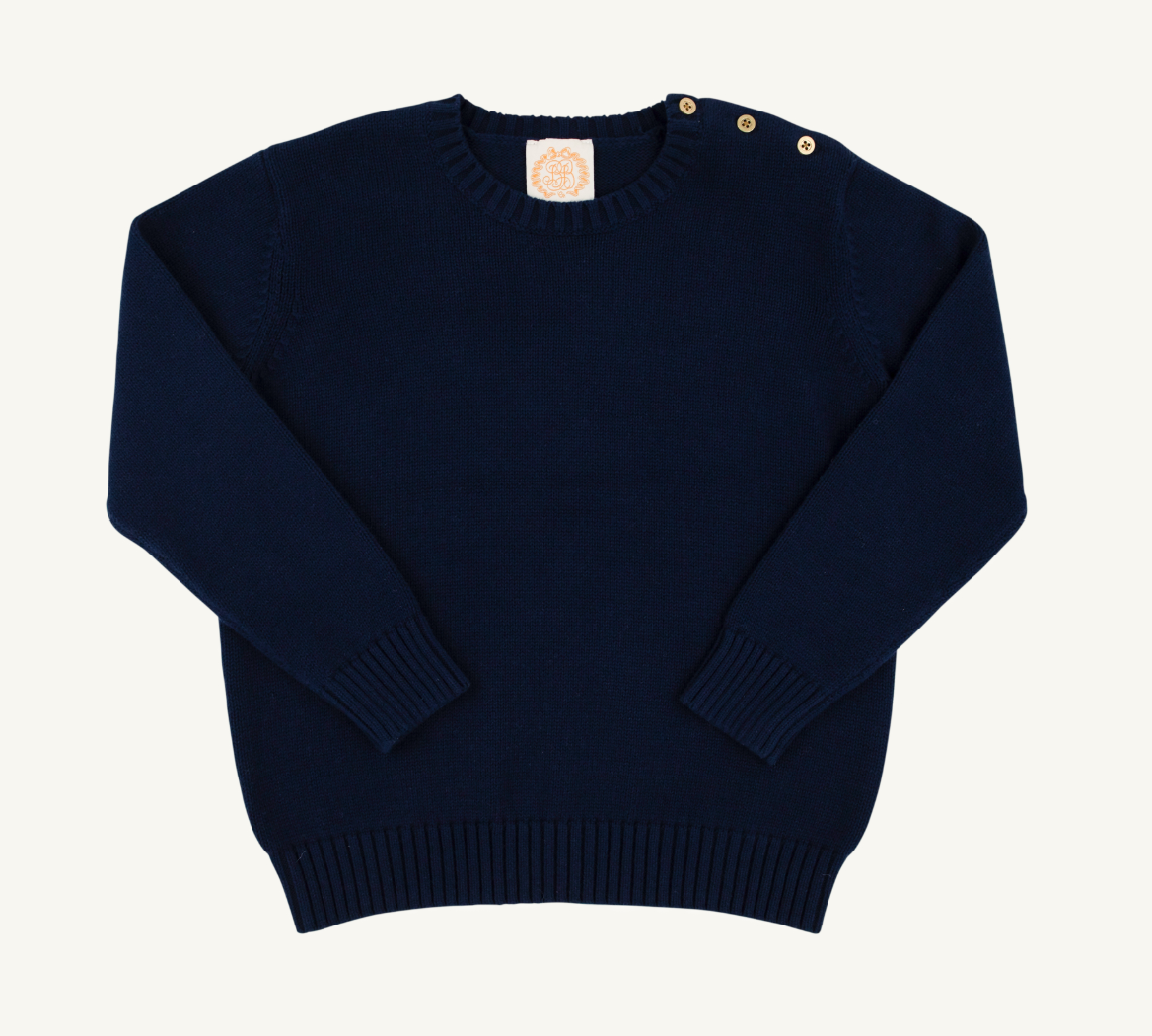 The Beaufort Bonnet Company Isabelle's Sweater-Nantucket Navy/Buttons