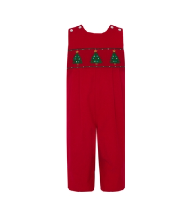 Anavini X´mas TREE BOY´S - Red Corduroy boy's long jon jon