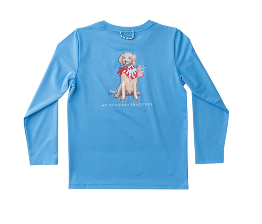 Prodoh Girls' Pro Performance Long Sleeve T-Shirt Marine Blue