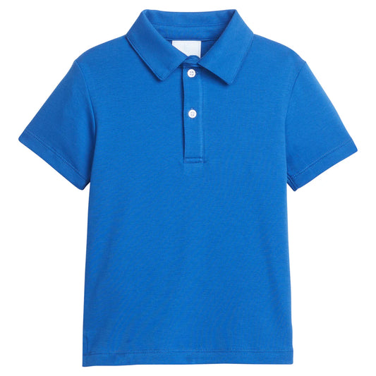 Little English Short Sleeve Polo- Royal