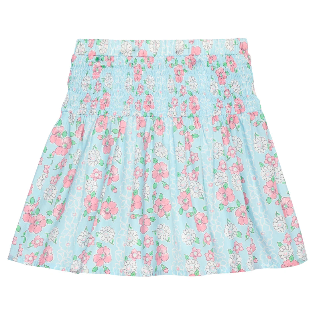 Bisby Shirred Circle Skirt  - Meadow Marguerite Floral