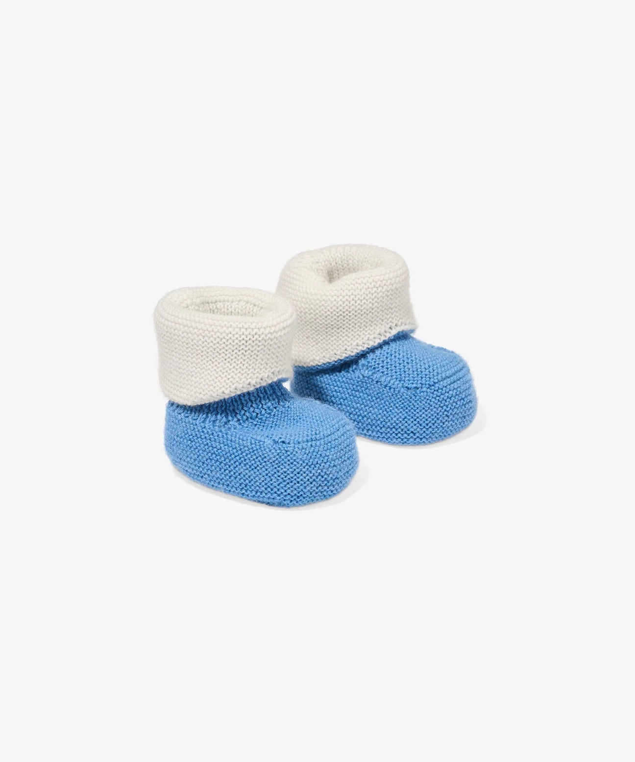 Oso & Me Sur merino wool baby booties with reversible lining blue
