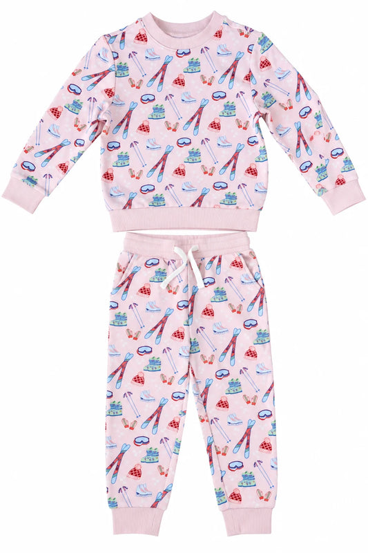 Ski Season Sweatshirt and Pant Set