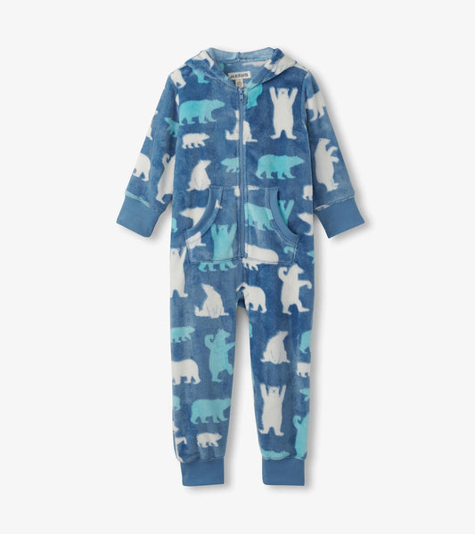 Hatley Polar Bears Kids Hooded Fleece Jumpsuit