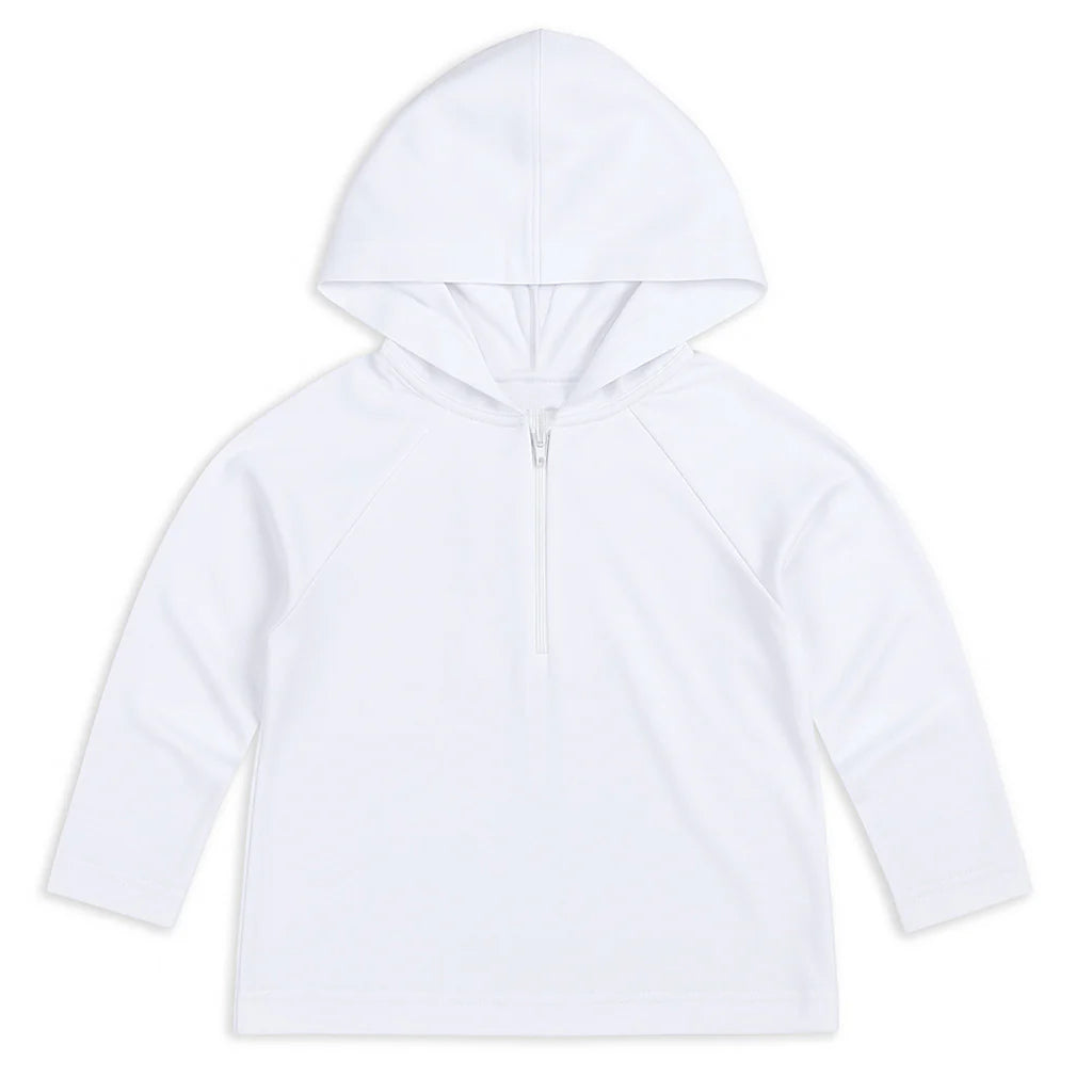 Florence Eiseman White Long Sleeve Coverup With Hood