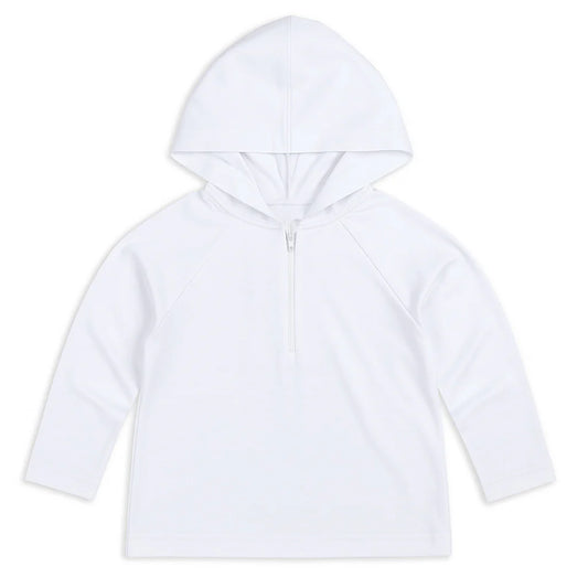 Florence Eiseman White Long Sleeve Coverup With Hood