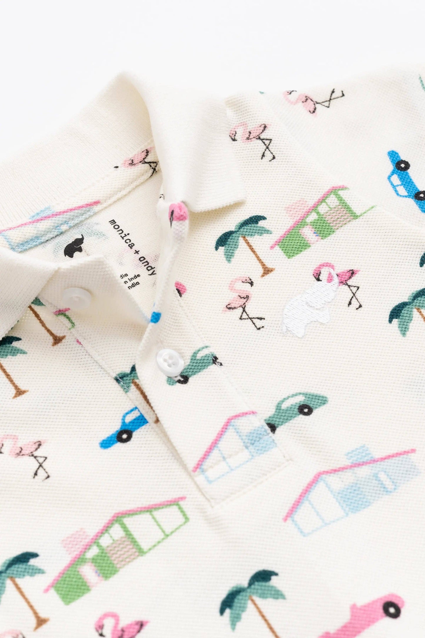 Organic Short Sleeve Polo_Retro Palm Springs