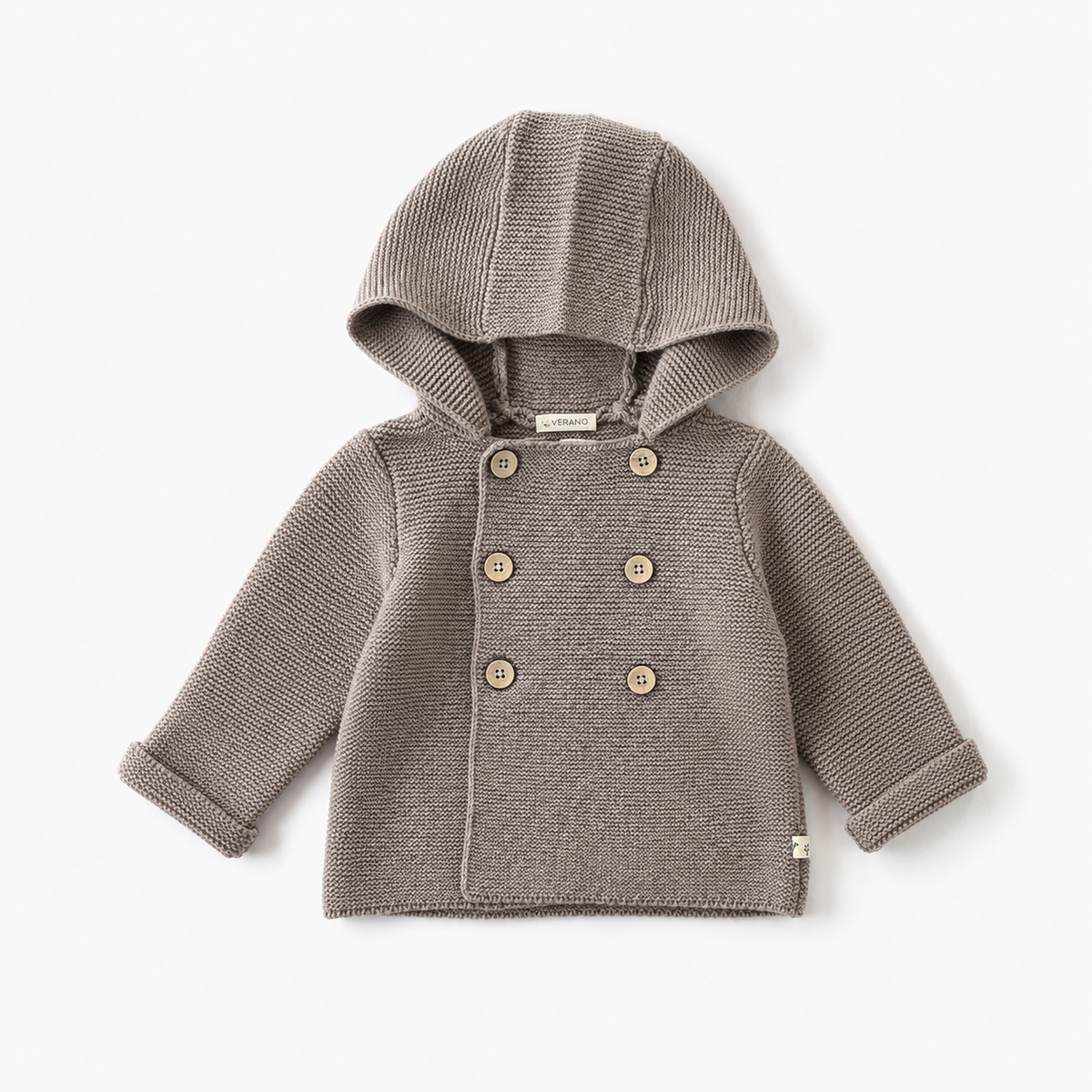 Hooded Double Button Baby Coat Jacket (Organic) 4 Colors
