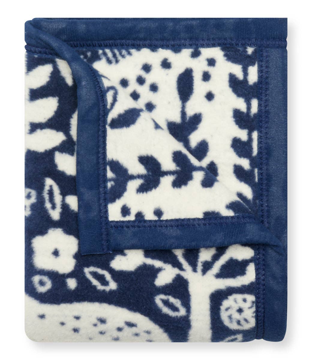 ChappyWrap Whimsical Woods Navy Mini Blanket