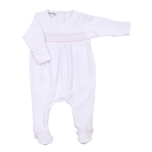 Magnolia Baby Mini Dots Smocked Footie