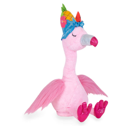 Paradise Penny (Cute Animated Party Pink Flamingo Plush Toy)