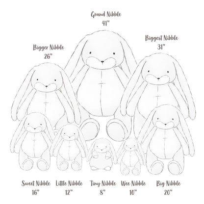 Tiny 8" Nibble Bunny - Cream