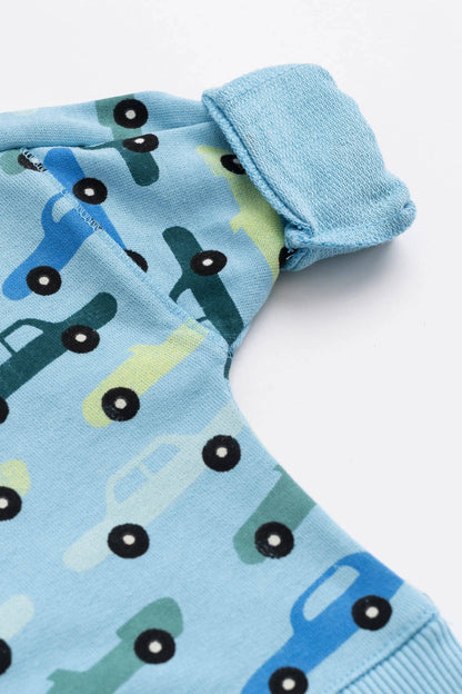French Terry Sporty Sweatsuit Bundle_Blue Classic Cars