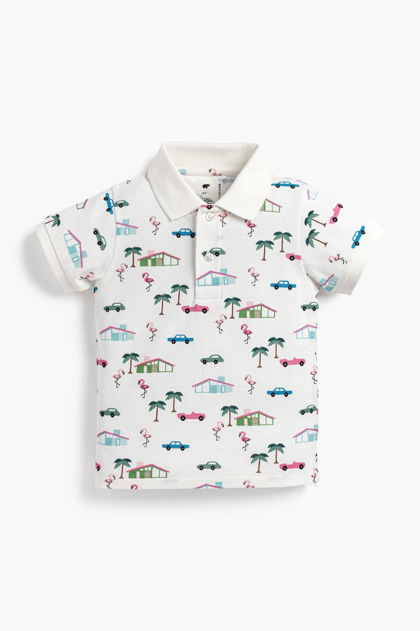 Organic Short Sleeve Polo_Retro Palm Springs
