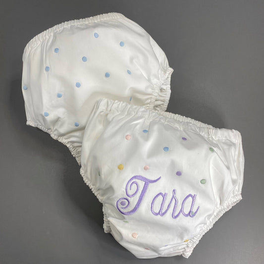 Swiss Dot Monogram Bloomers