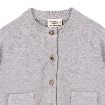 Milan Knit Baby Button Cardigan Sweater (Organic Cotton)