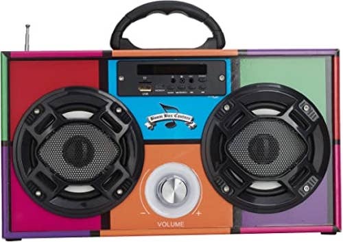 Retro 90's Wireless Boombox with FM Radio