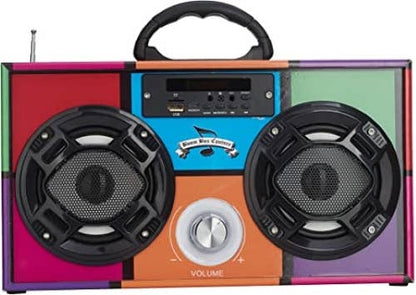 Retro 90's Wireless Boombox with FM Radio