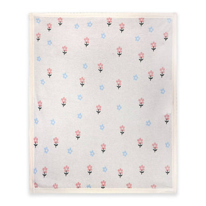 Sweet Floral -Organic Cotton Jacquard Knit Baby Blanket