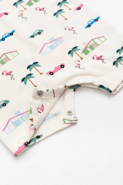 Shorty Polo Romper_Retro Palm Springs