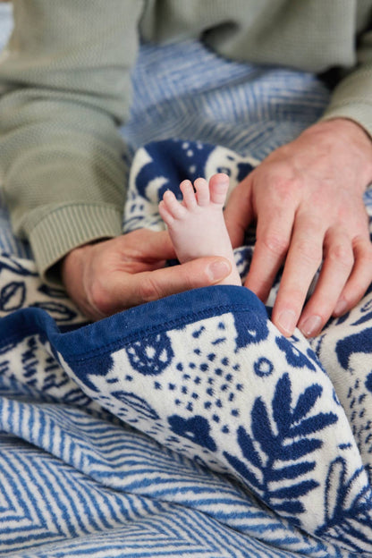 ChappyWrap Whimsical Woods Navy Mini Blanket