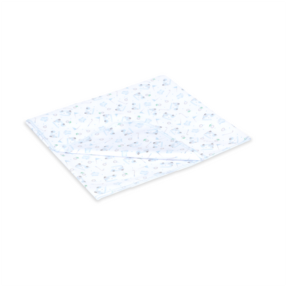 Little Golfer Print Swaddle Blanket - Light Blue