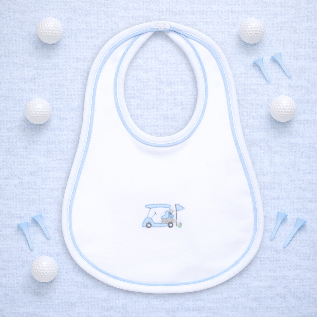 Little Golfer Bib - Light Blue
