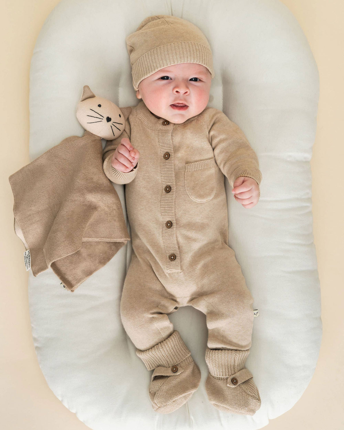 Milan Knit Classic Baby Round Beanie Hat (Organic Cotton)