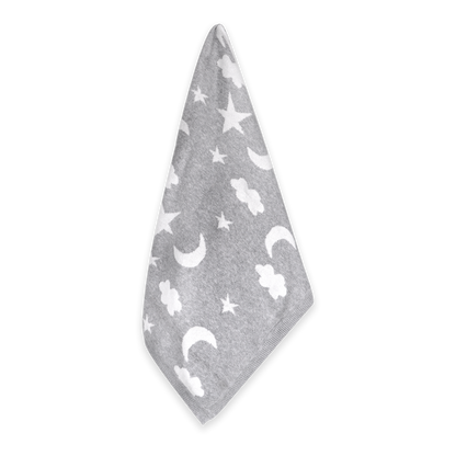 Moon & Stars Dream Organic Baby Jacquard Knit Blanket