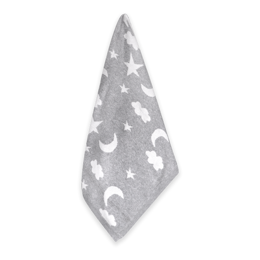 Moon & Stars Dream Organic Baby Jacquard Knit Blanket