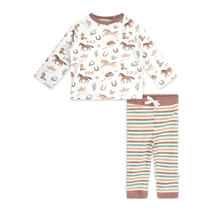 Howdy Horse Baby Tee & Jogger (Organic Jersey)