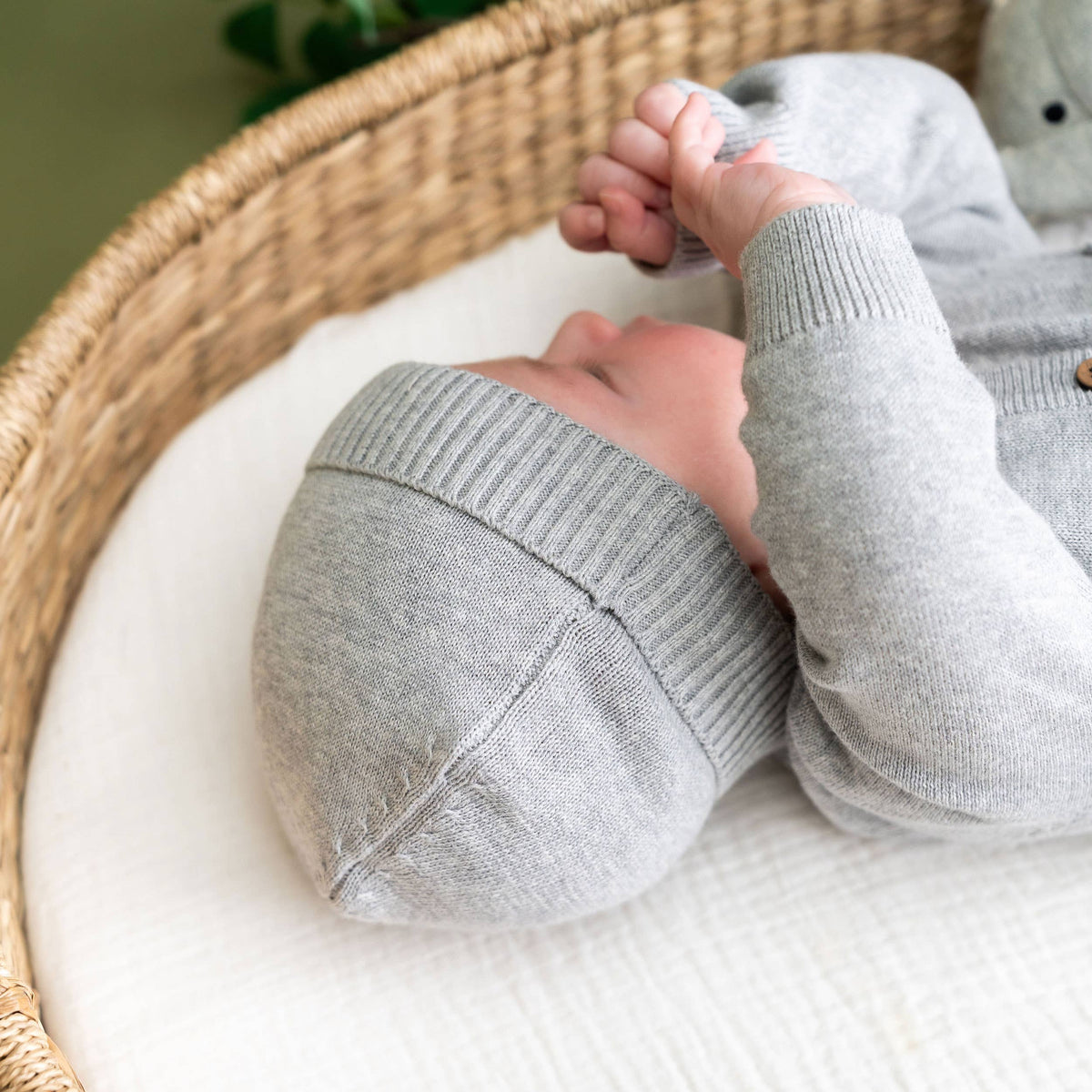 Milan Knit Classic Baby Round Beanie Hat (Organic Cotton)
