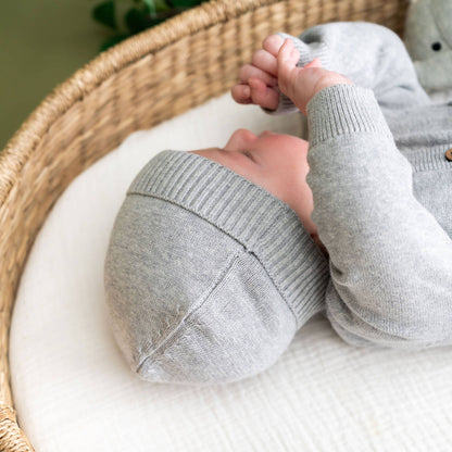 Milan Knit Classic Baby Round Beanie Hat (Organic Cotton)