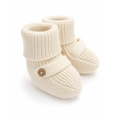 Milan Knit Cozy Baby Booties (Organic Cotton)
