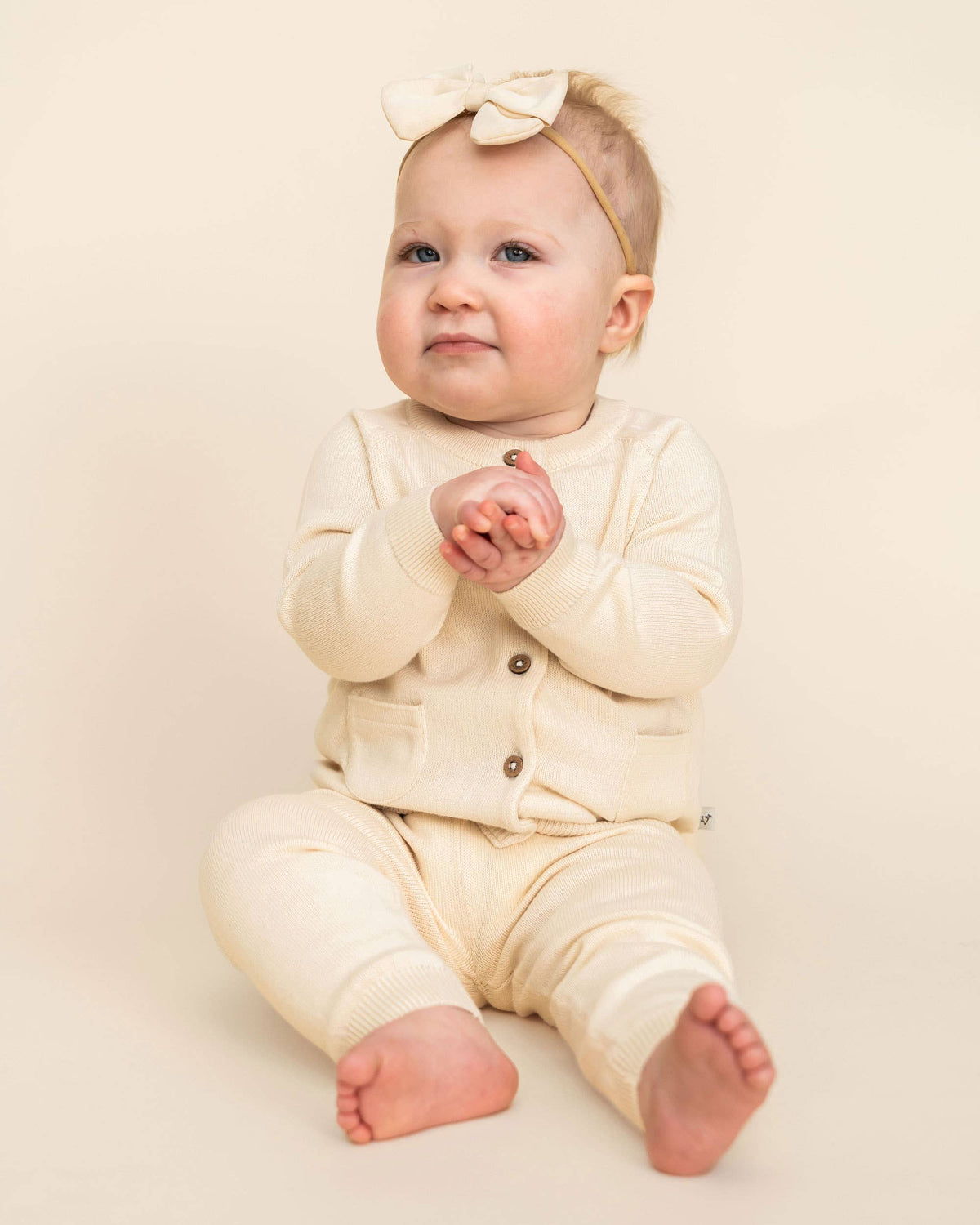 Milan Knit Baby Button Cardigan Sweater (Organic Cotton)