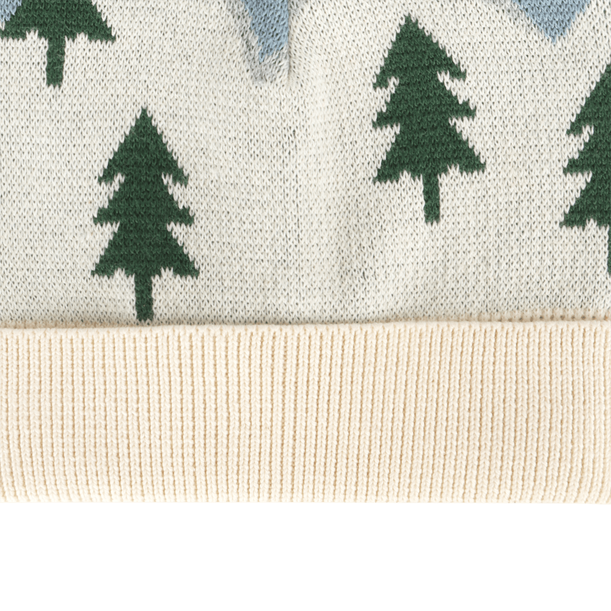 Ski Alpine Peaks Knit Baby Beanie with Pom (Organic Cotton)