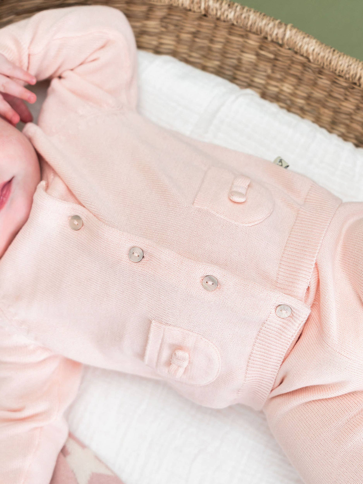Milan Knit Baby Button Cardigan Sweater (Organic Cotton)