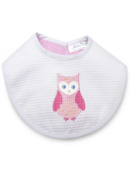 Jacaranda Living Pink Owl Waffle Bib