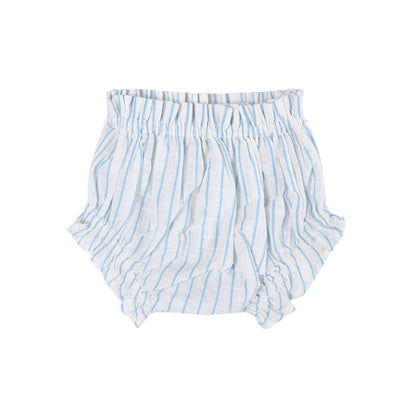 Seashells Embroidered Striped Baby Dress + Bloomer (Organic)