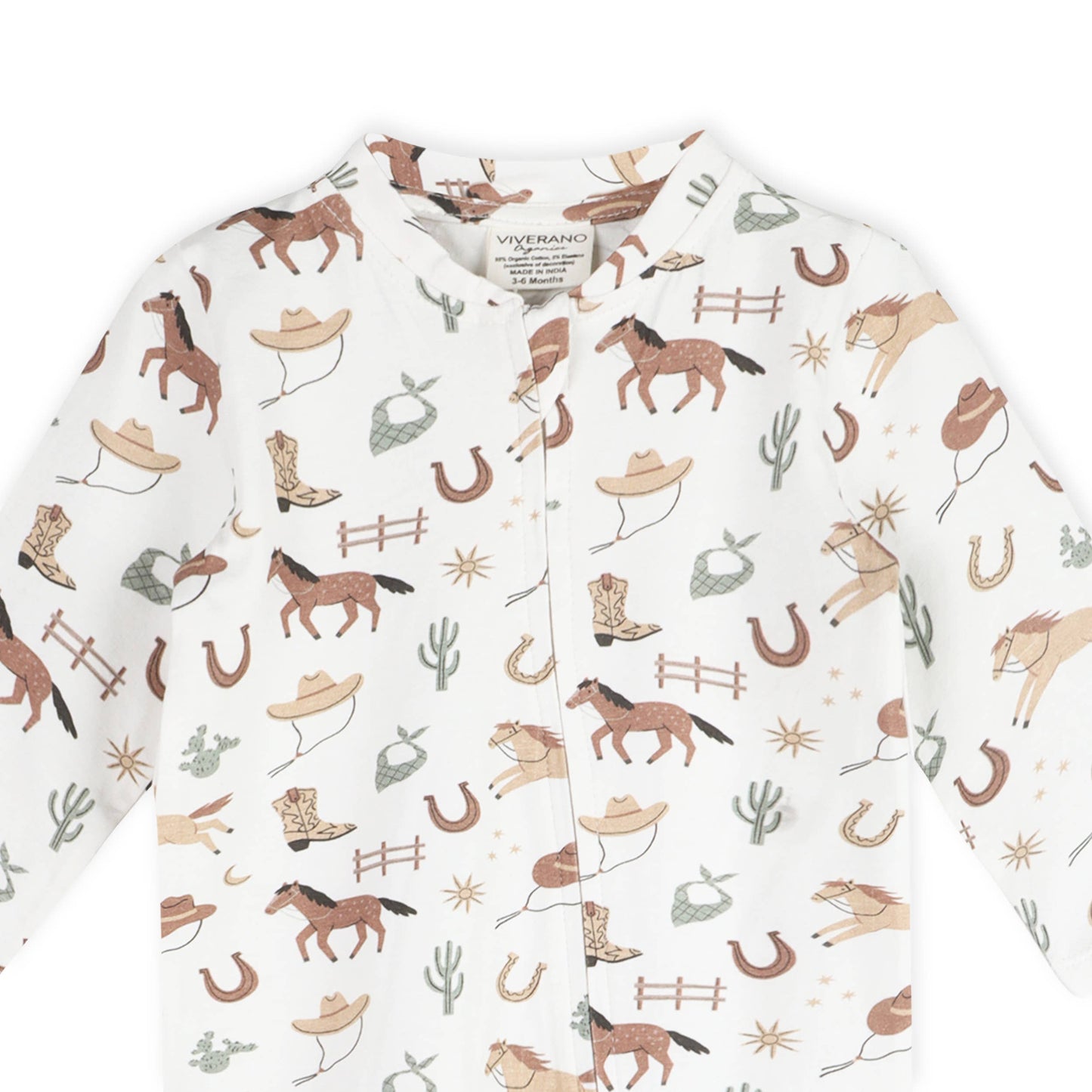 Howdy Horse Baby Footie (Organic Jersey)