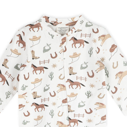 Howdy Horse Baby Footie (Organic Jersey)