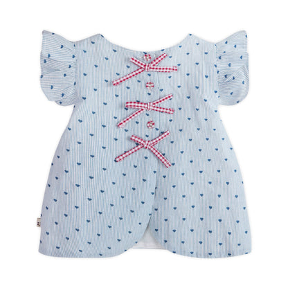 Emery Hearts Baby Ruffled Sleeve Top + Bloomer (Organic)