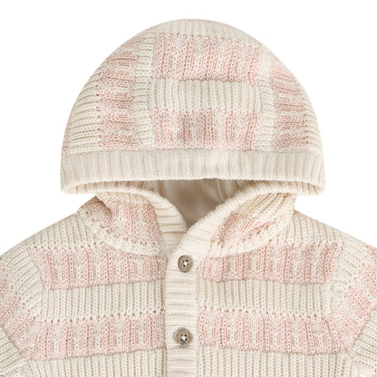 Textured Knit Baby Hooded Jacket - 2 Colors (Organic Cotton)