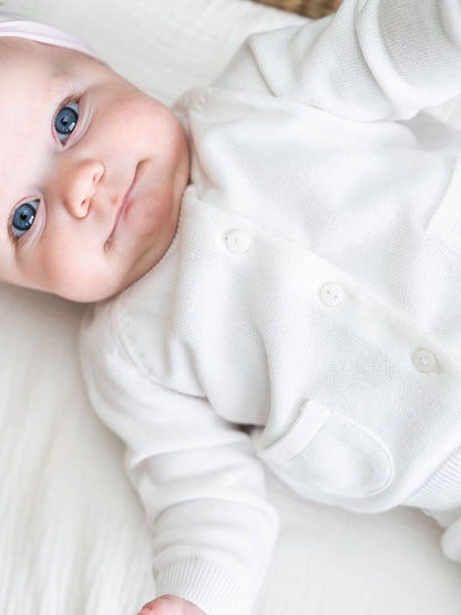 Milan Knit Baby Button Cardigan Sweater (Organic Cotton)