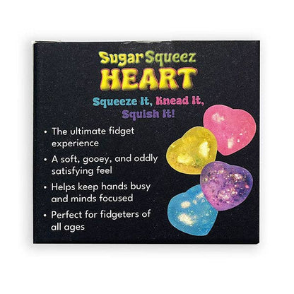 SugarSqueez Squishies® Glitter Heart Maltose Fidget Stress Ball (1pc) Assorted Colors