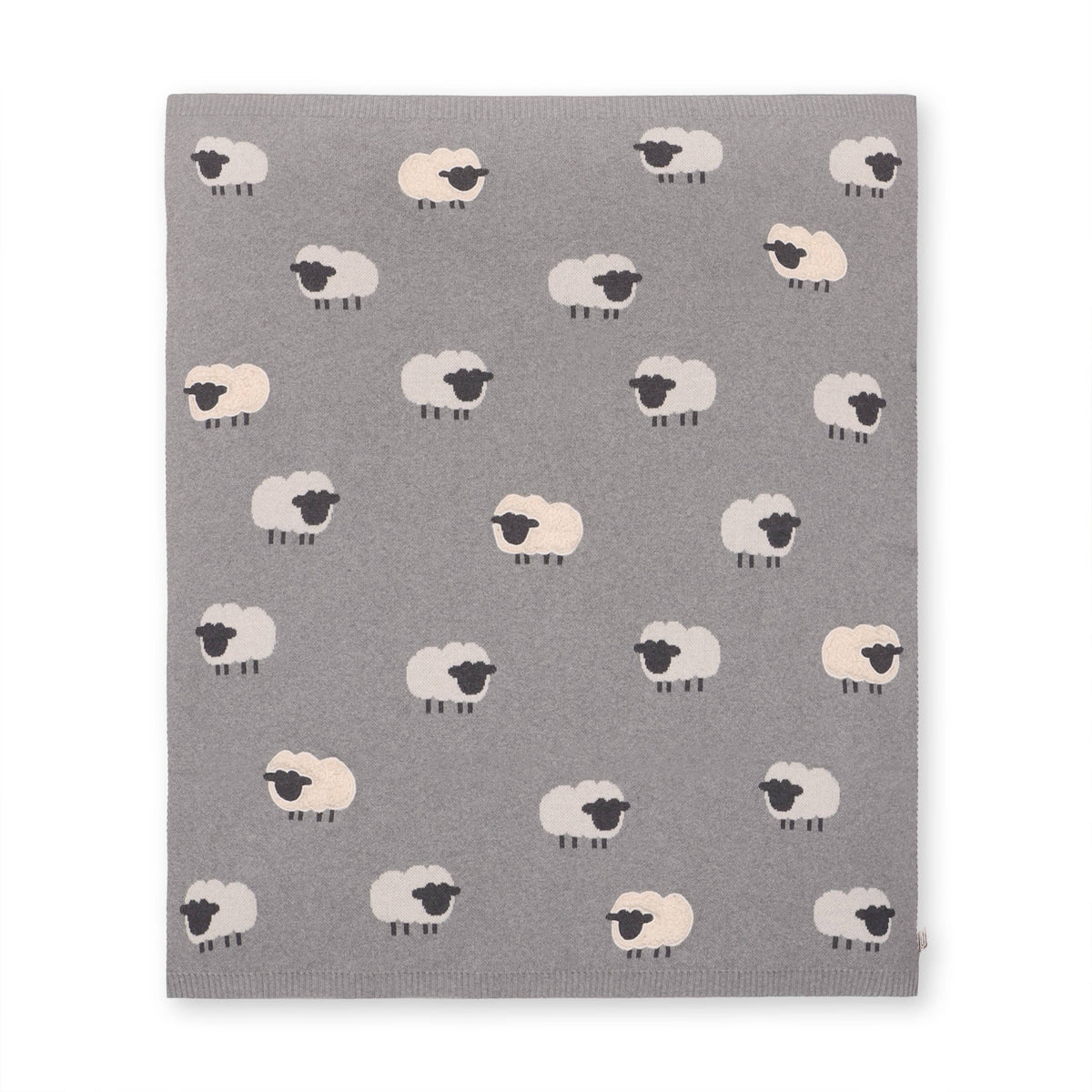 Woolly Sheep 3D - Organic Jacquard Knit Baby Blanket