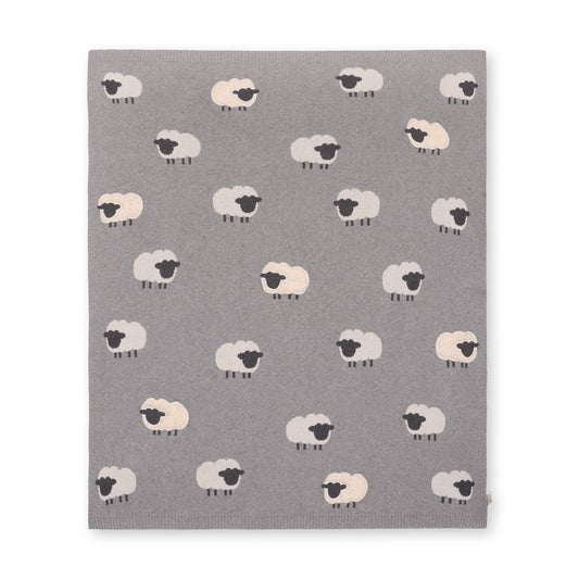 Woolly Sheep 3D - Organic Jacquard Knit Baby Blanket