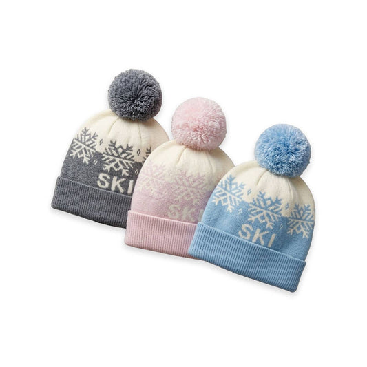 Ski Day Knit Baby Beanie Hat (Organic Cotton)